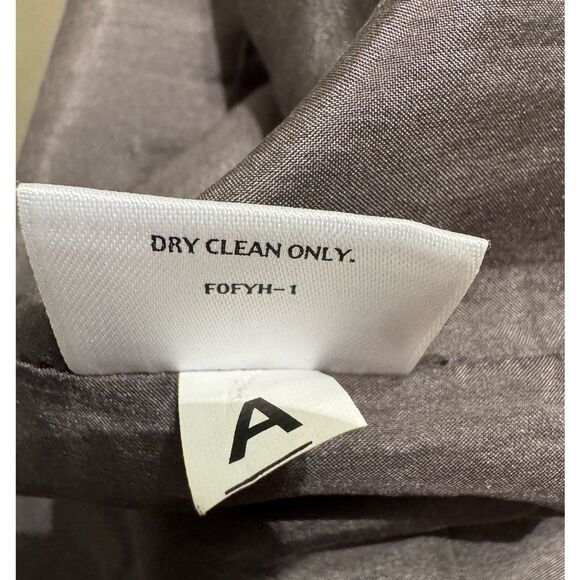 EILEEN FISHER Sz S Charcoal Gray 100% Silk Habutai Floating Squares Beads Dress - Picture 7 of 7